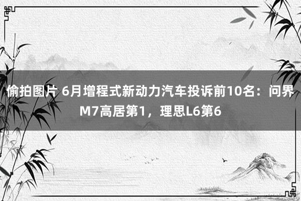 偷拍图片 6月增程式新动力汽车投诉前10名：问界M7高居第1，理思L6第6