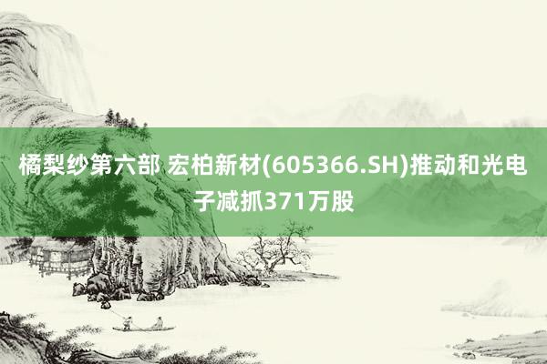 橘梨纱第六部 宏柏新材(605366.SH)推动和光电子减抓371万股