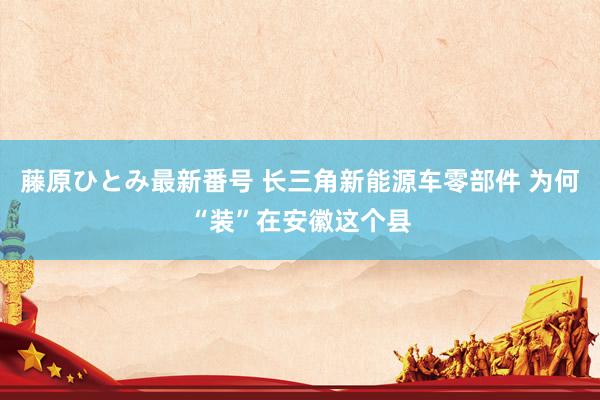 藤原ひとみ最新番号 长三角新能源车零部件 为何“装”在安徽这个县