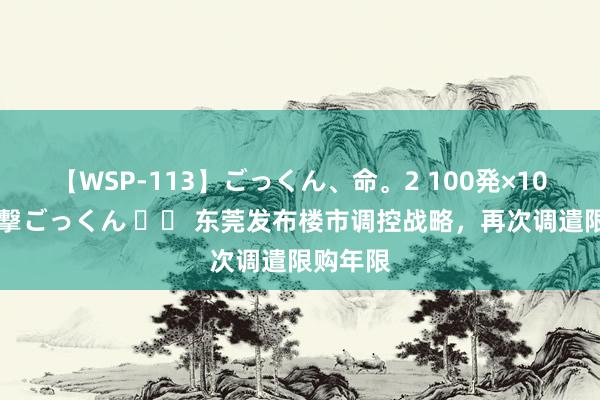 【WSP-113】ごっくん、命。2 100発×100人×一撃ごっくん 		 东莞发布楼市调控战略，再次调遣限购年限