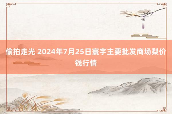 偷拍走光 2024年7月25日寰宇主要批发商场梨价钱行情