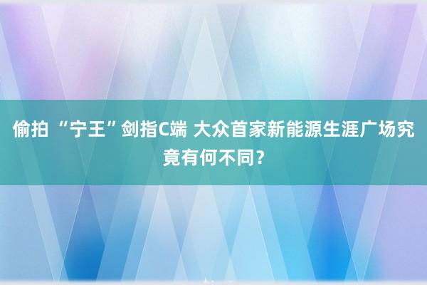 偷拍 “宁王”剑指C端 大众首家新能源生涯广场究竟有何不同？