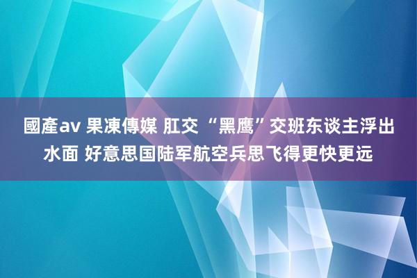 國產av 果凍傳媒 肛交 “黑鹰”交班东谈主浮出水面 好意思国陆军航空兵思飞得更快更远