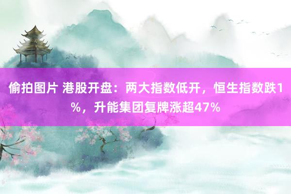 偷拍图片 港股开盘：两大指数低开，恒生指数跌1%，升能集团复牌涨超47%