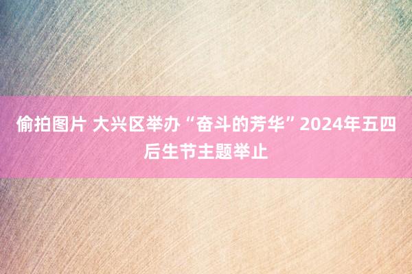 偷拍图片 大兴区举办“奋斗的芳华”2024年五四后生节主题举止