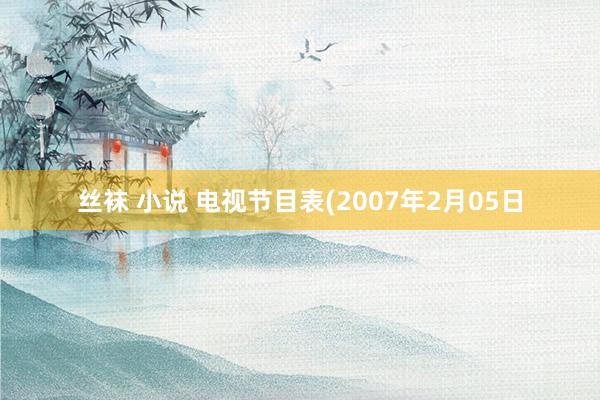 丝袜 小说 电视节目表(2007年2月05日